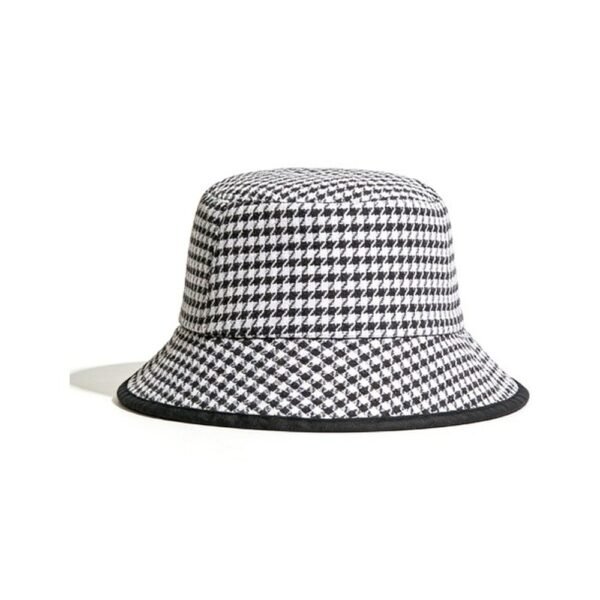 Black & White Houndstooth Bucket Hat, view 1