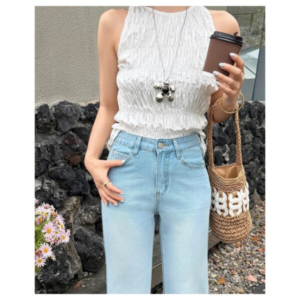 Light Blue High-Rise Flare Jeans