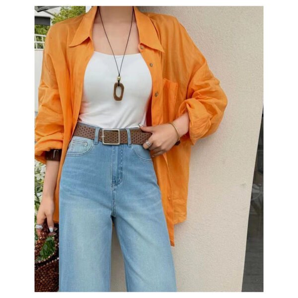 Light Blue Relaxed Wide-Leg Jeans