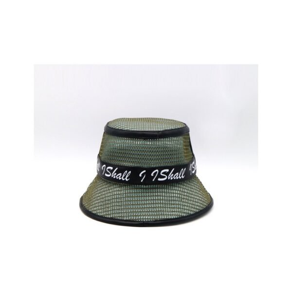Olive Mesh Letter-Band Bucket Hat, view 1